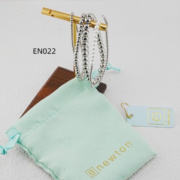 Enewton Platinum Bead & Pearl Bracelet